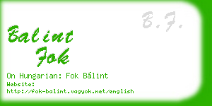 balint fok business card